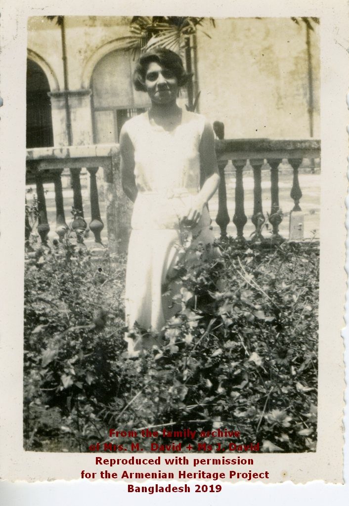 Emily Apcar in the garden of the Parsonage