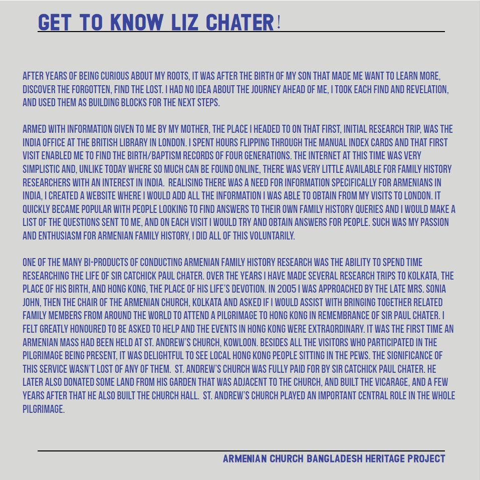 Get To Know Liz Chater