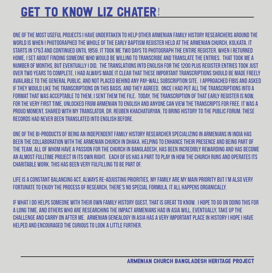 Get To Know Liz Chater